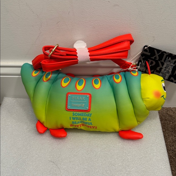 Loungefly Pixar bugs life heimlich crossbody bag & card holder wallet NWT - Picture 2 of 7